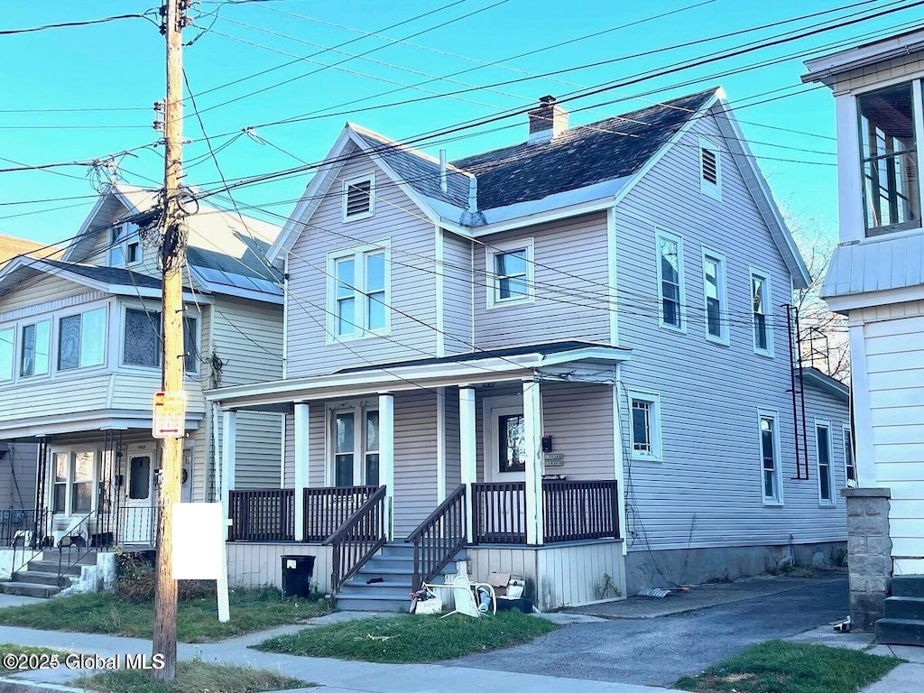 view of front of home with a porch