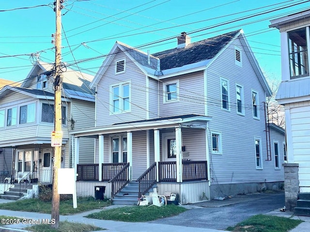 view of front of home with a porch