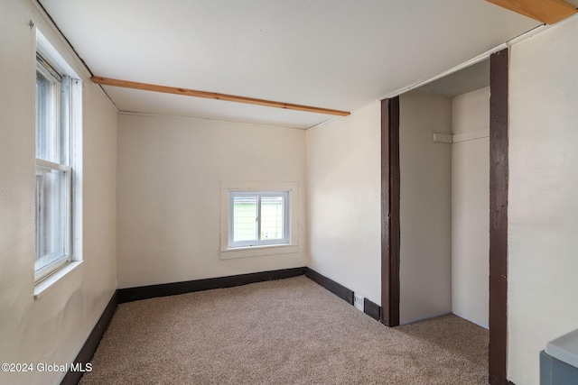 unfurnished bedroom with carpet floors