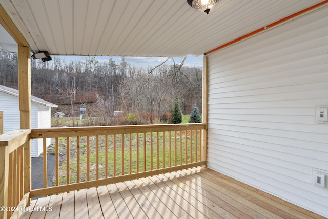 view of wooden deck