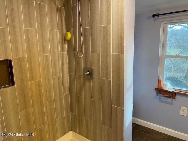 bathroom with walk in shower