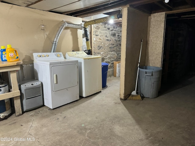 laundry area featuring independent washer and dryer