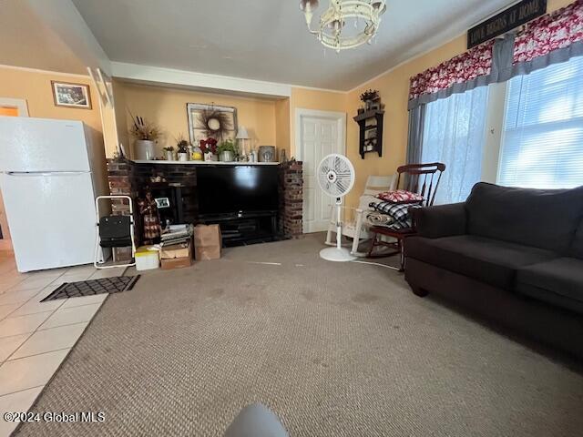 view of carpeted living room