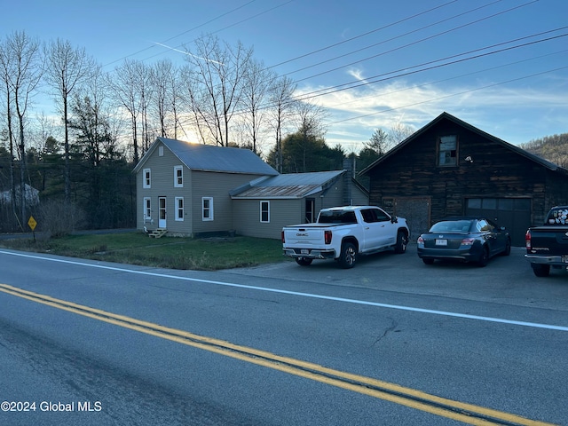 view of front property with a garage