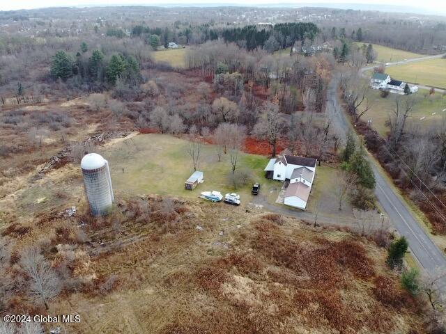 bird's eye view featuring a rural view