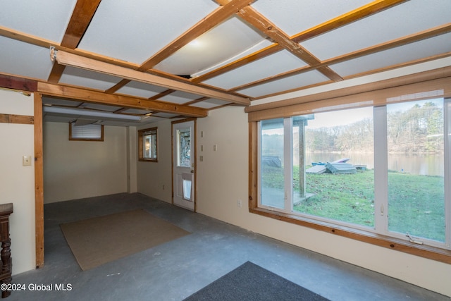 interior space with concrete flooring