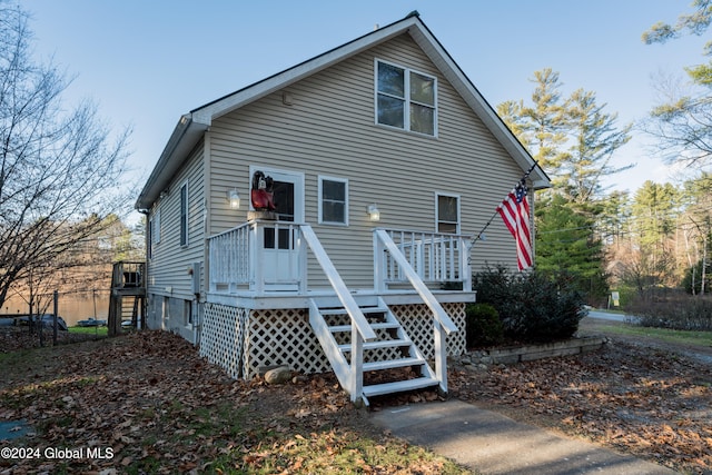 exterior space with a deck