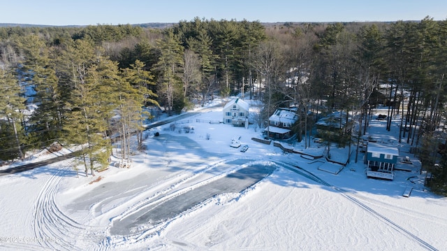 view of snowy aerial view