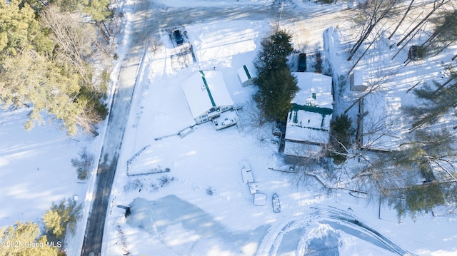 view of snowy aerial view