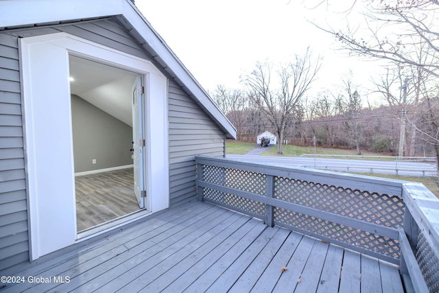 view of wooden deck