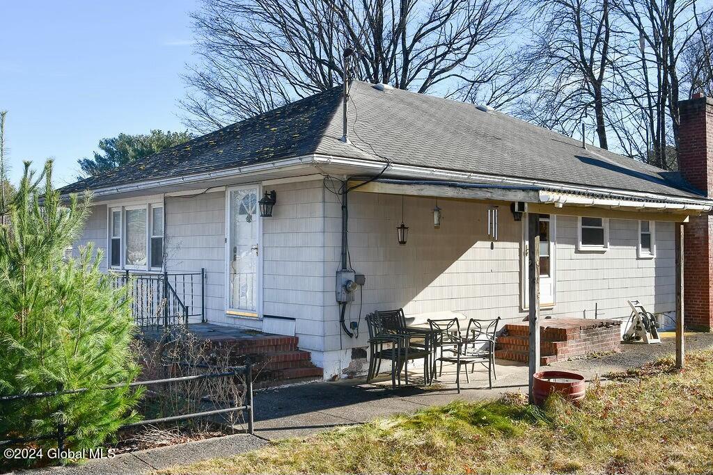 view of front of home with a patio area