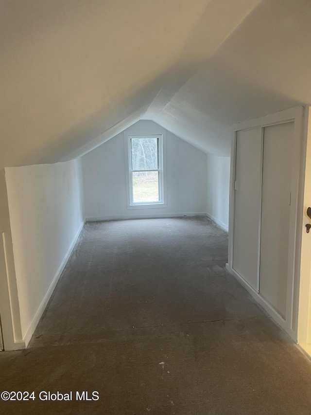 261 Fox Hill Rd, Edinburg, NY 12134 - bonus room with carpet flooring, lofted ceiling, and baseboards