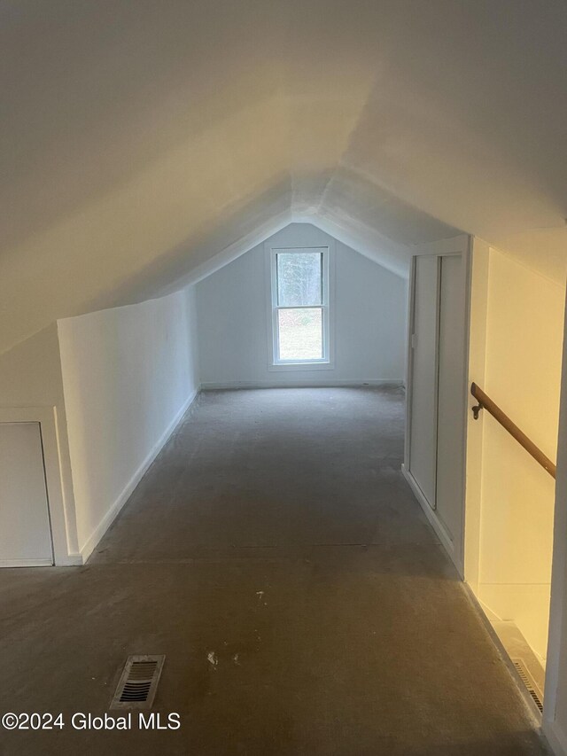 261 Fox Hill Rd, Edinburg, NY 12134 - additional living space with carpet floors and vaulted ceiling