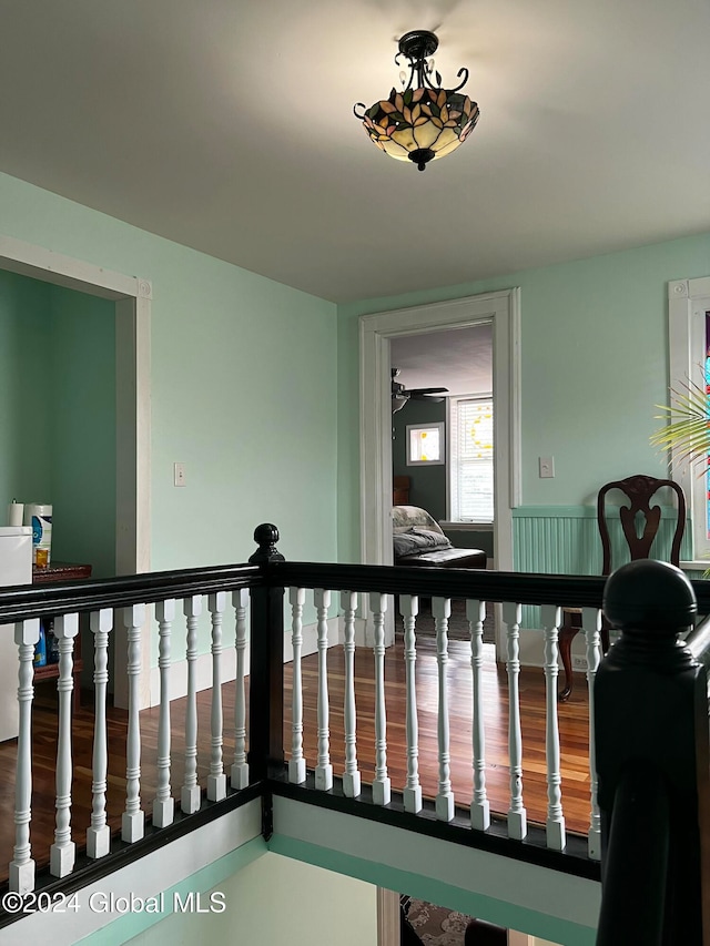 hall featuring hardwood / wood-style flooring