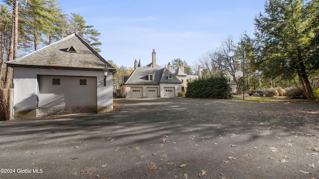 view of home's exterior with a garage