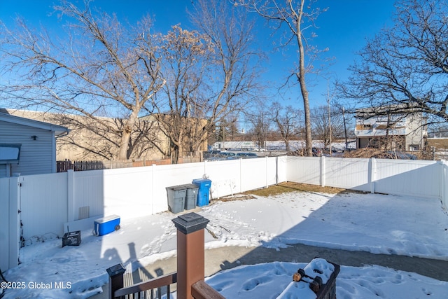 view of snowy yard