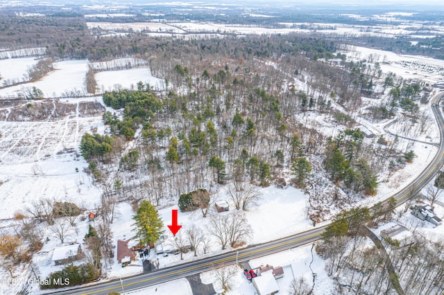 view of snowy aerial view