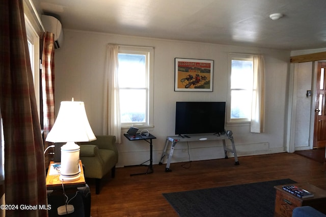 living room featuring hardwood / wood-style floors