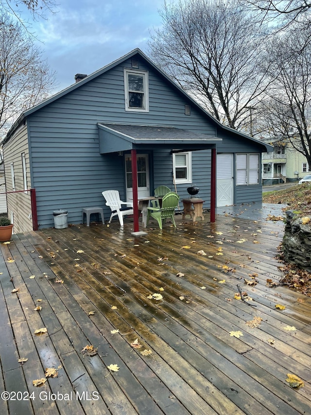 view of wooden terrace