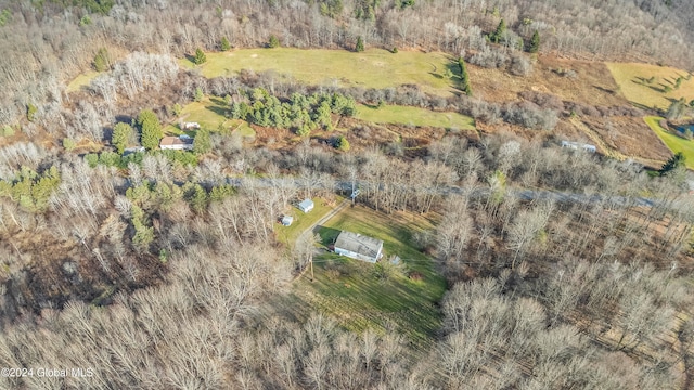 bird's eye view featuring a rural view