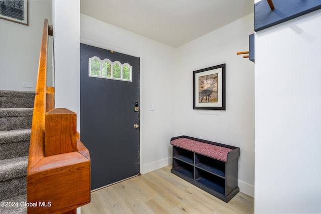 entrance foyer featuring light hardwood / wood-style floors