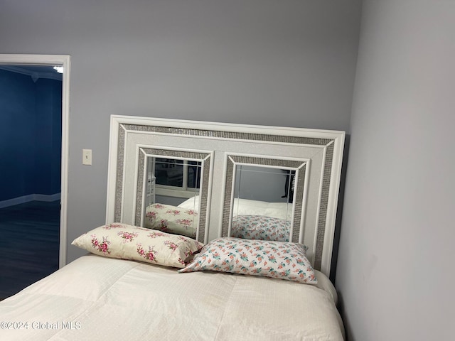 bedroom featuring wood-type flooring