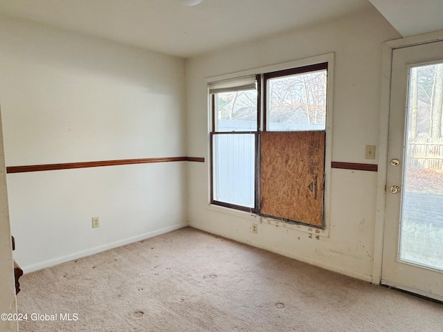 carpeted spare room with a wealth of natural light