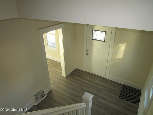 foyer featuring dark hardwood / wood-style flooring