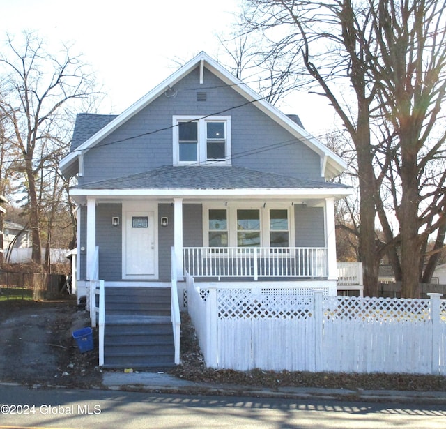 bungalow-style home featuring a porch