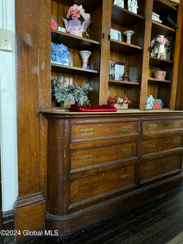 bar featuring hardwood / wood-style floors