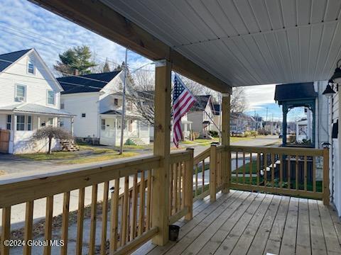 deck featuring covered porch