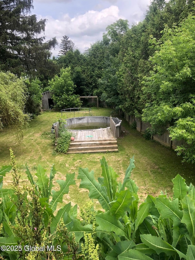 24 Wagner St, Fort Plain, NY 13339 - view of yard featuring a wooden deck