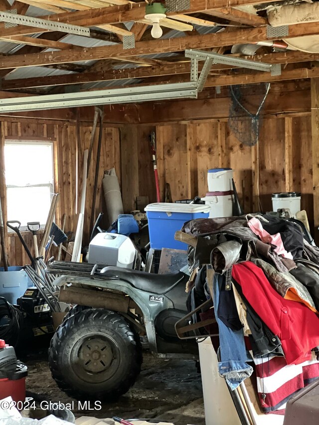 238 Mcewan Rd, Canajoharie, NY 13317 - garage featuring wooden walls