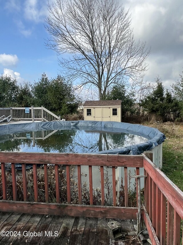 238 Mcewan Rd, Canajoharie, NY 13317 - wooden terrace with an outdoor structure