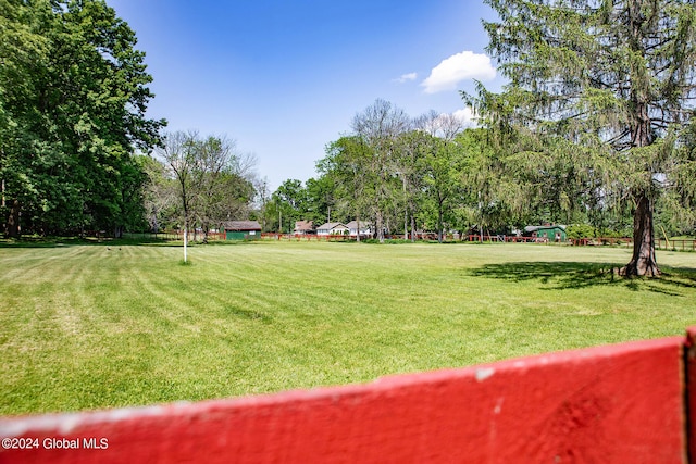 surrounding community featuring a yard