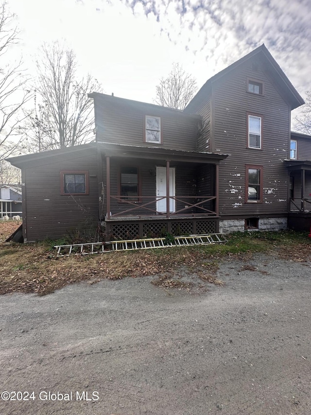 view of front of home with a porch