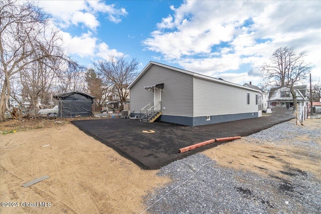 exterior space with entry steps