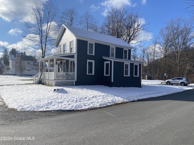 view of front of property with a porch