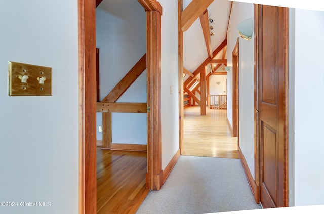 hallway featuring light hardwood / wood-style floors