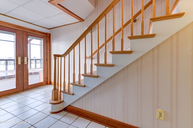 interior space with french doors