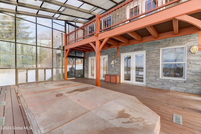 deck featuring french doors