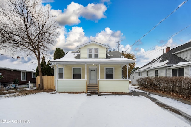 bungalow-style house featuring a porch