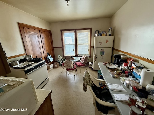 kitchen with white appliances