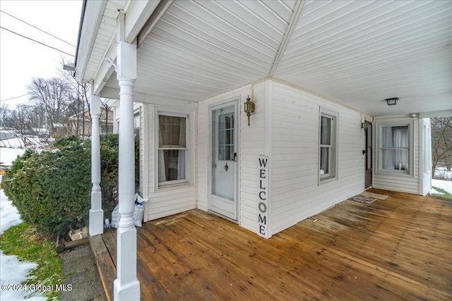 exterior space with a porch