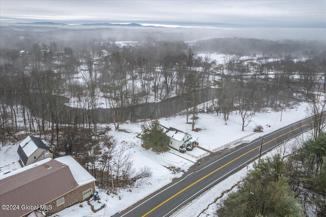 view of snowy aerial view