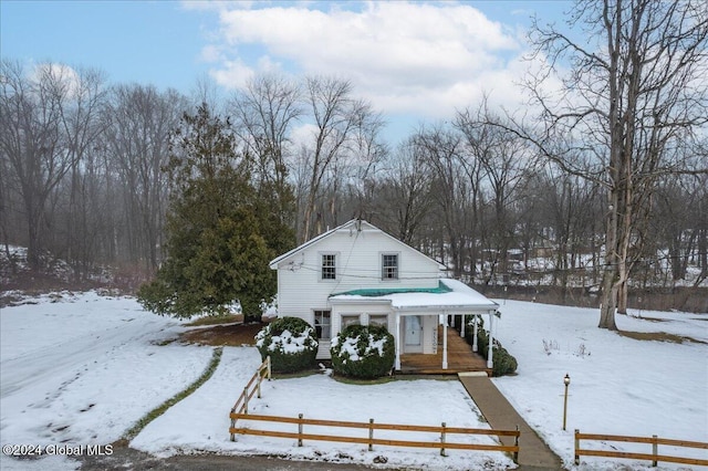 front of property with a porch