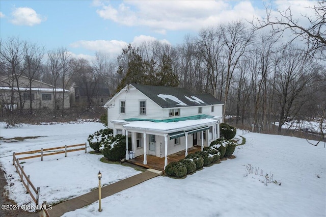 exterior space with covered porch