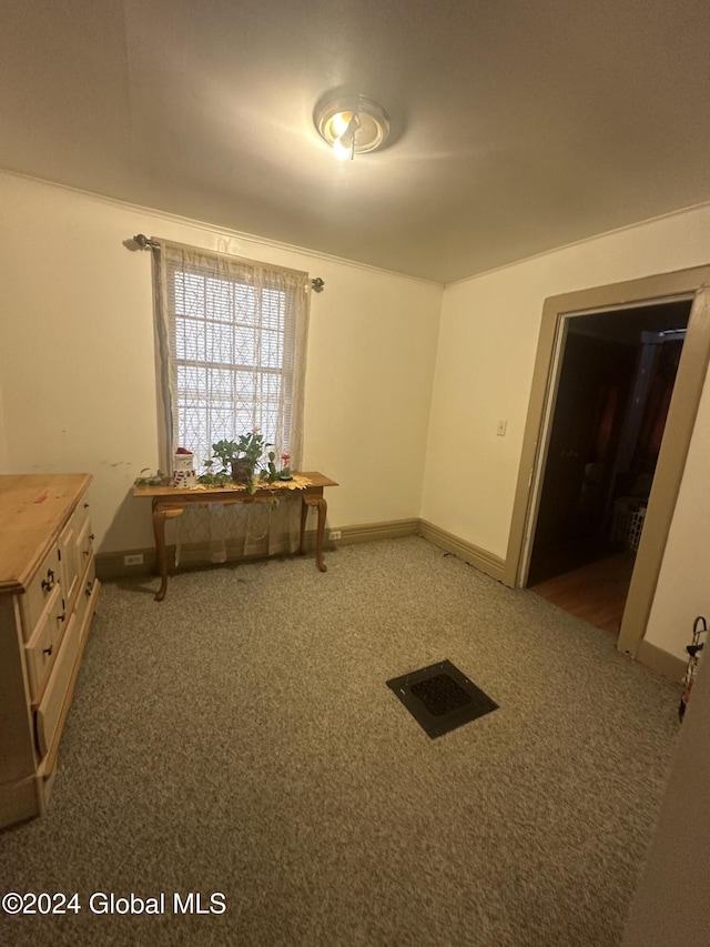 unfurnished room with carpet floors