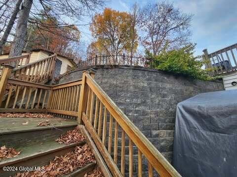 deck with area for grilling