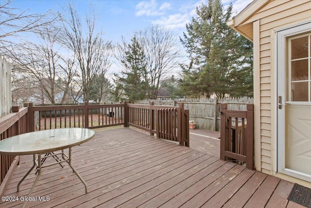 view of wooden deck